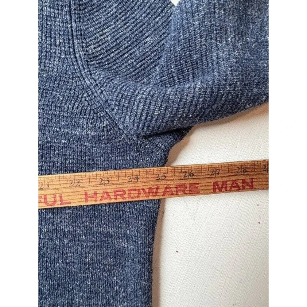 Banana Republic Mens Navy Blue Tundra Hoodie Sweater Waffle Texture Size XL